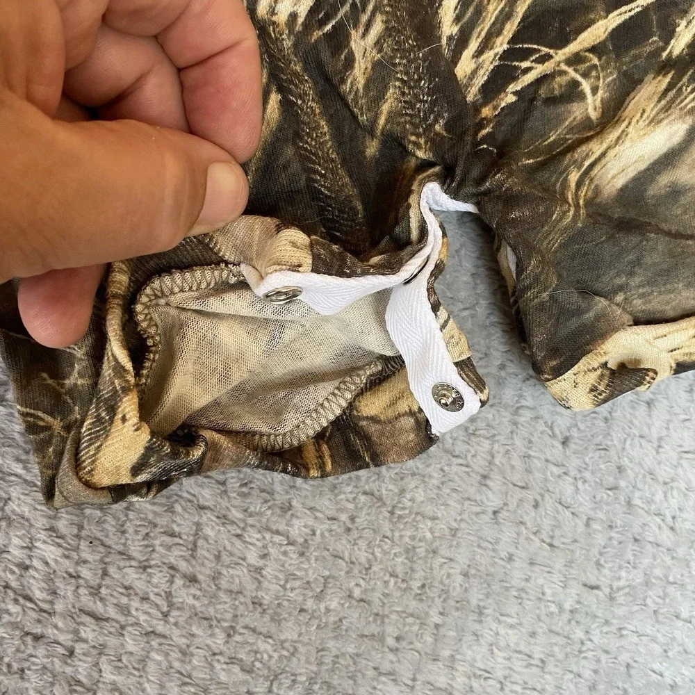 Baby One-piece Camo Romper Size 12 Mo Camouflage Outfit Snaps